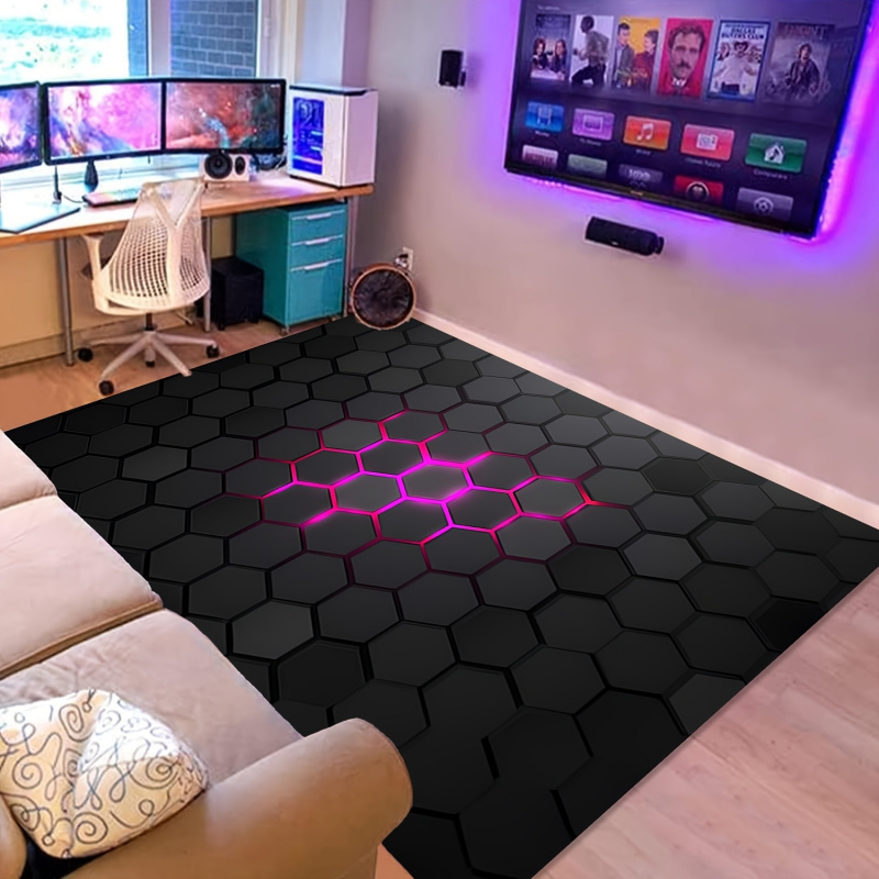 Office Tech Room - VIKAMAテックスタイルカーペット：滑り止め、騒音軽減フロアマット（家庭用オフィス、ゲームルーム、リビングルーム、ソファ、家の装飾用）