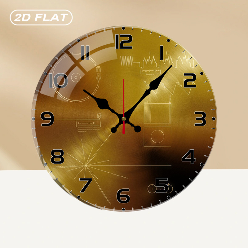テックスタイルラウンドサイレントアクリル壁掛け時計、非カチカ - Office Tech Room のレビューと価格