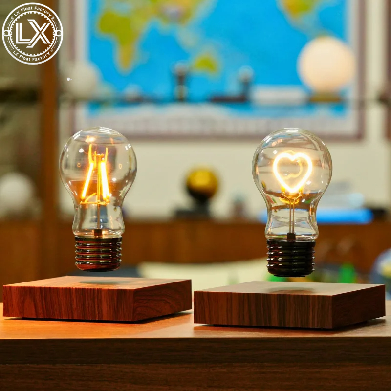 磁気浮上式ワイヤレスLED電球デスクランプ、ユニークなギフト - Office Tech Room のレビューと価格