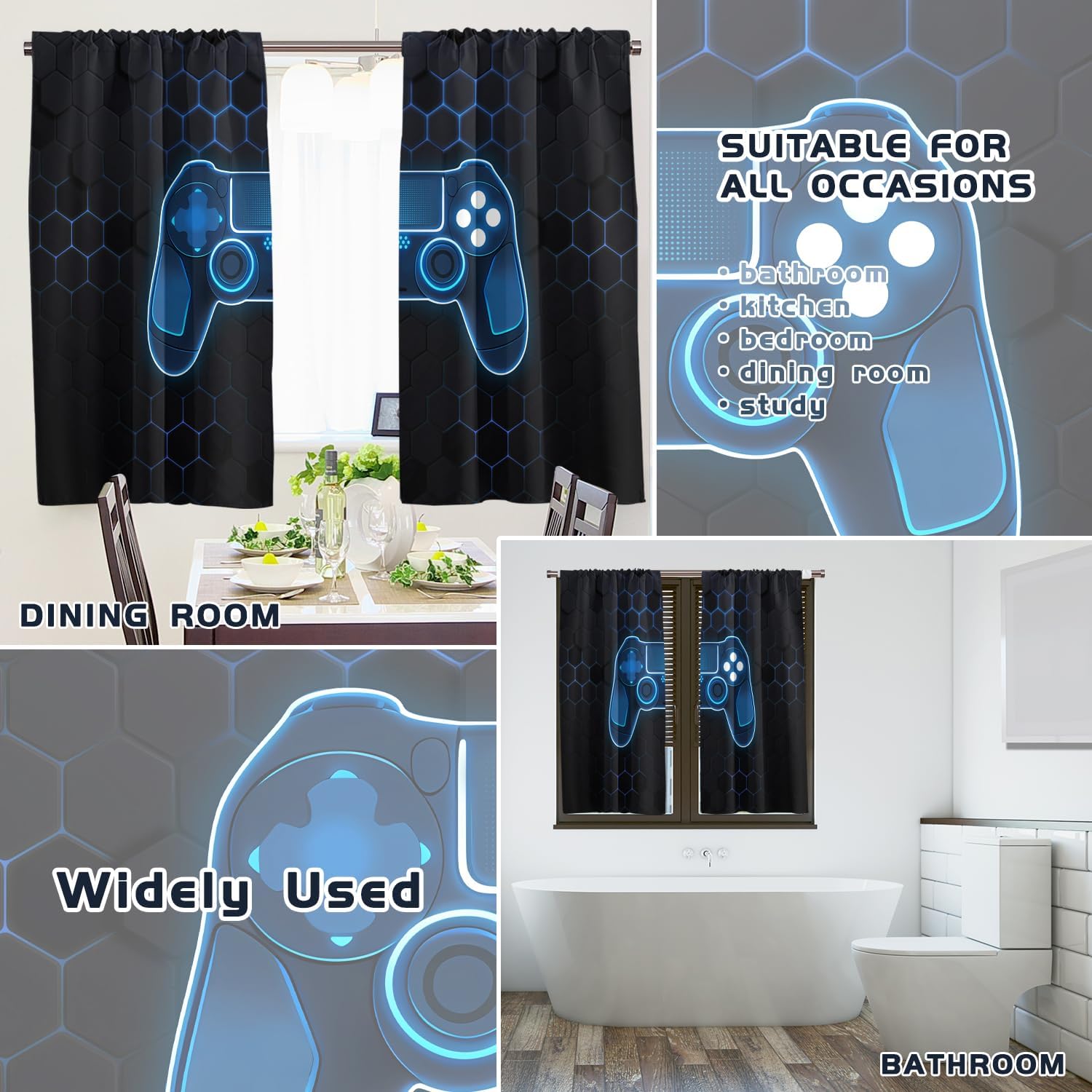ラグジュアリーPSコントローラーゲーミングカーテン ブルーネ - Office Tech Room のレビューと価格