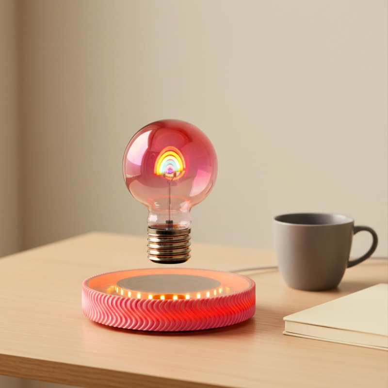 空中浮遊ワイヤレスLED電球デスクランプ、男の子と女の子のた - Office Tech Room のレビューと価格