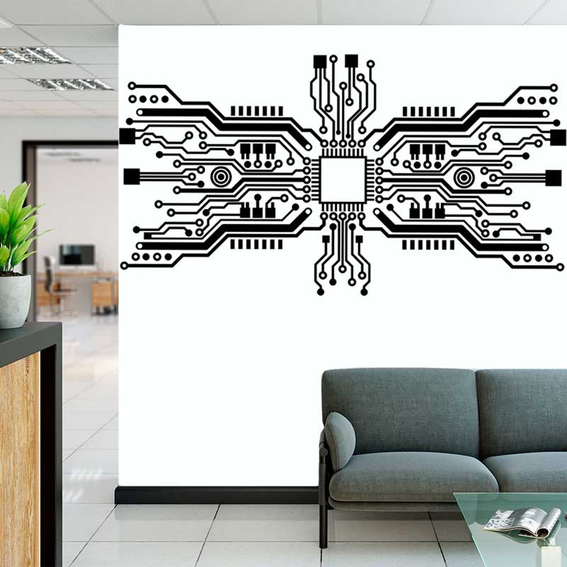 ビニールウォールステッカー,回路基板ステッカー,技術,cpu - Office Tech Room のレビューと価格